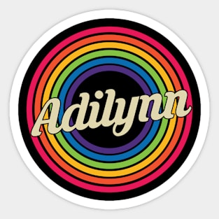 Adilynn - Retro Rainbow Style Sticker